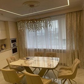 Стол Luisa + 4 коричневых стула Joely