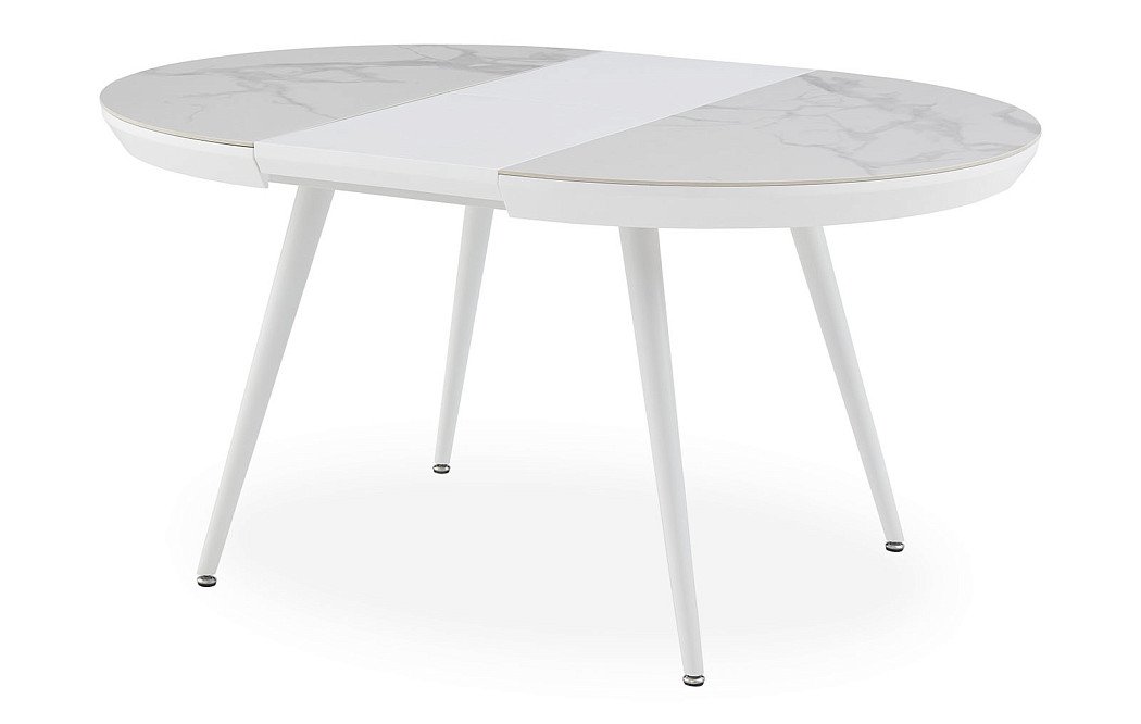 Стол раскладной Valerie 110-150, белая керамика