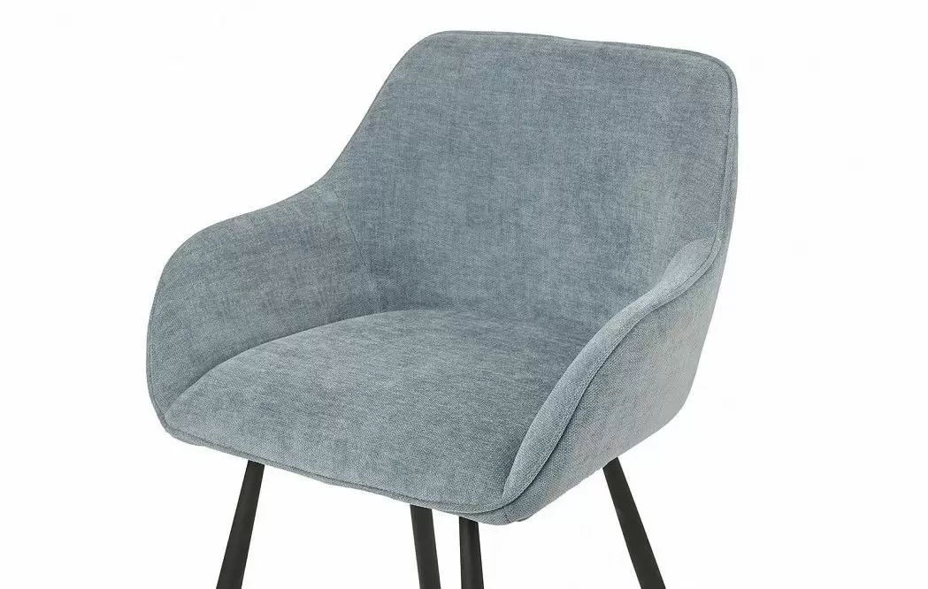 Стул полубарный Edwin, голубой пепел/черный - фото 4