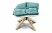 Оттоманка в стиле Husk, бирюзовый