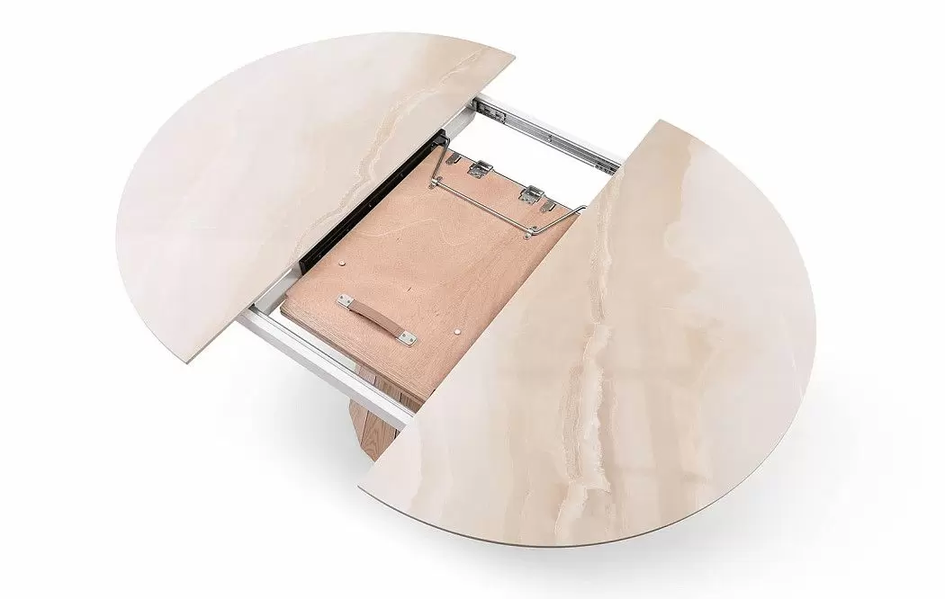 Стол раскладной Eterna 120-160, бежевая керамика/ясень - фото 5