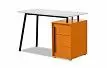 Стол письменный Flame, белый/оранжевый