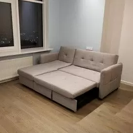 Диван-кровать Rotterdam угловой (левый), цвет серый