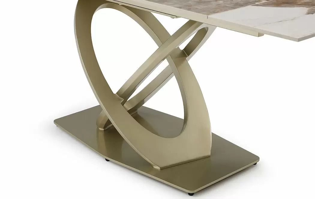 Стол раскладной Luisa 140-200, светлая керамика/шампань - фото 10