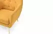Кресло Carmen, желтый/золотые ножки