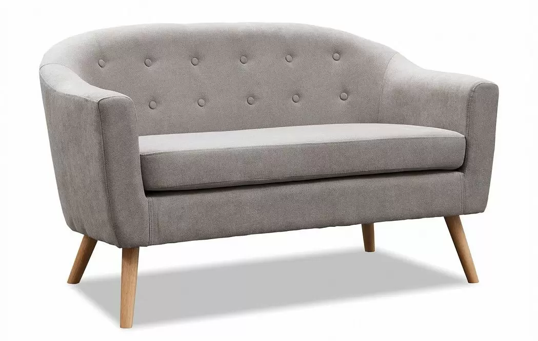 Диван Florence 2-х местный, серо-бежевый/натуральный - фото 5