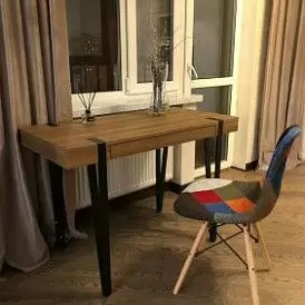 Стол письменный Project, орех/черный