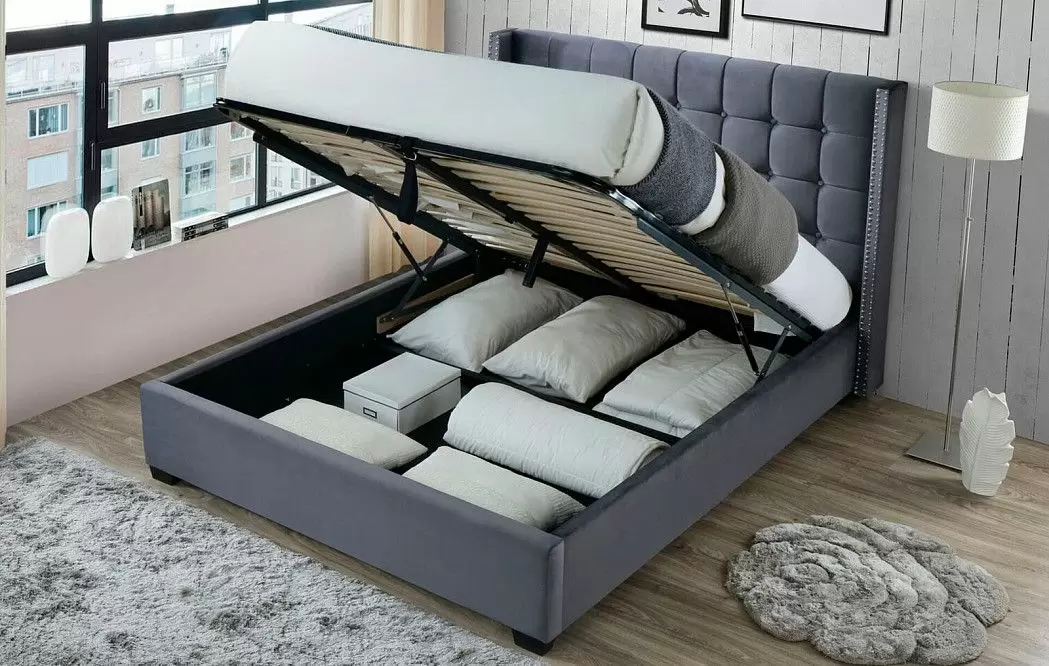 Кровать Olivia 180х200 (с подъемным механизмом), серый - фото 2