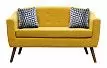 Комплект мягкой мебели Florence, желтый шафран/орех