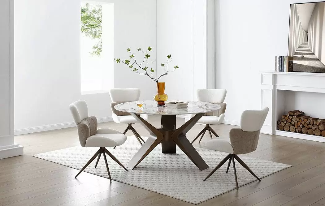 Стул Adele, белый/бежевый/бронза - фото 2