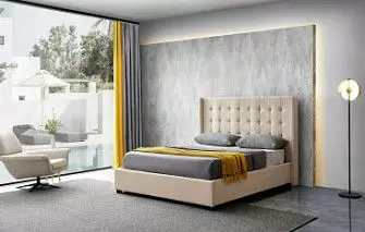 Кровать с подъемным механизмом Vivien, бежевый