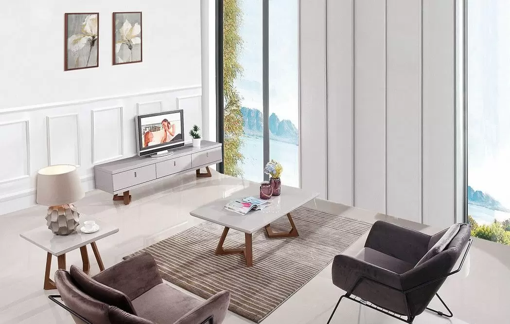 ТВ Тумба Avalon, белый/орех - фото 2