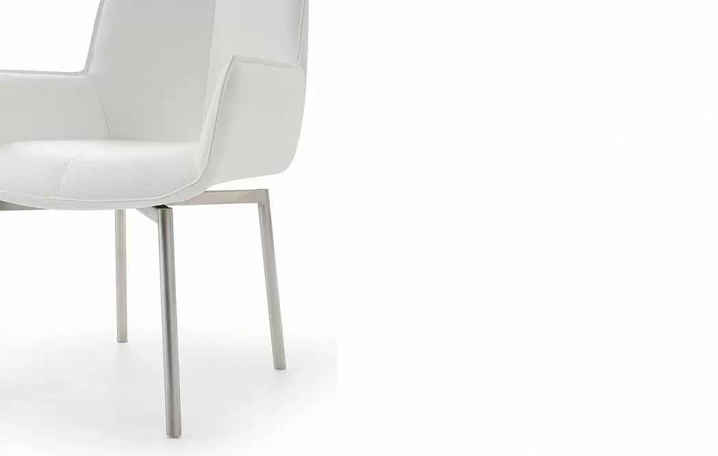 Стул Renzo, белый/стальной - фото 9
