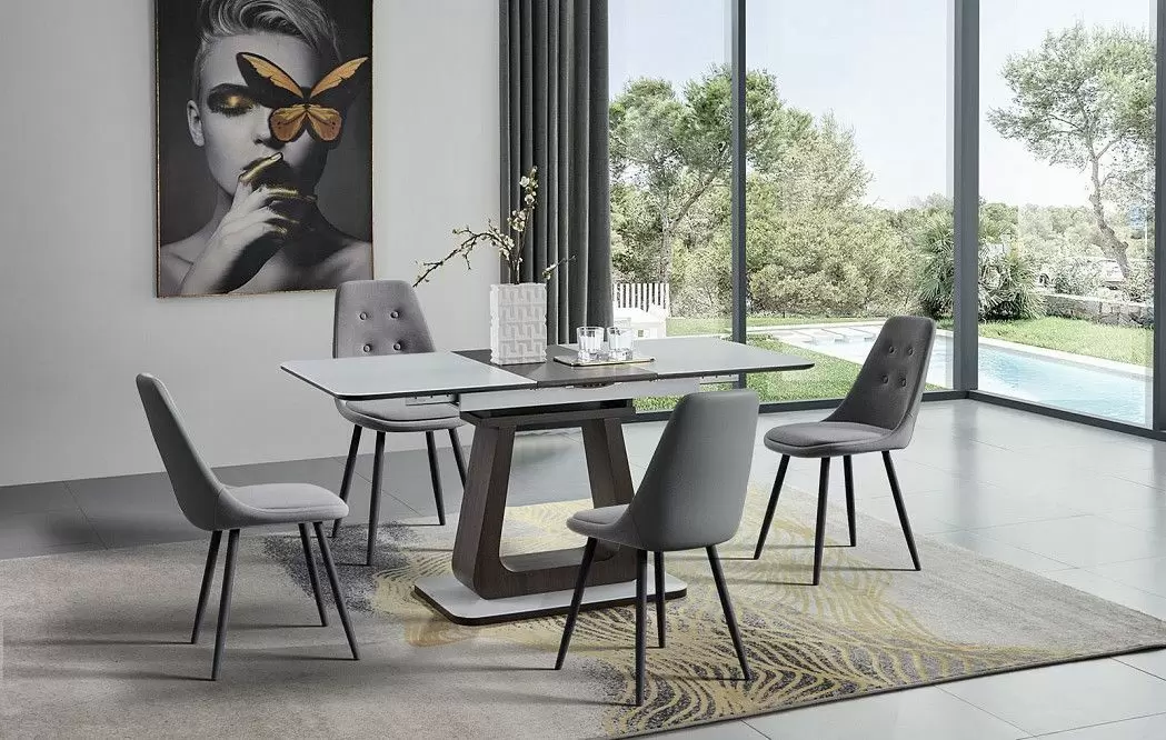 Стол раскладной Rosanna 160-200, темно-коричневый/белый - фото 14