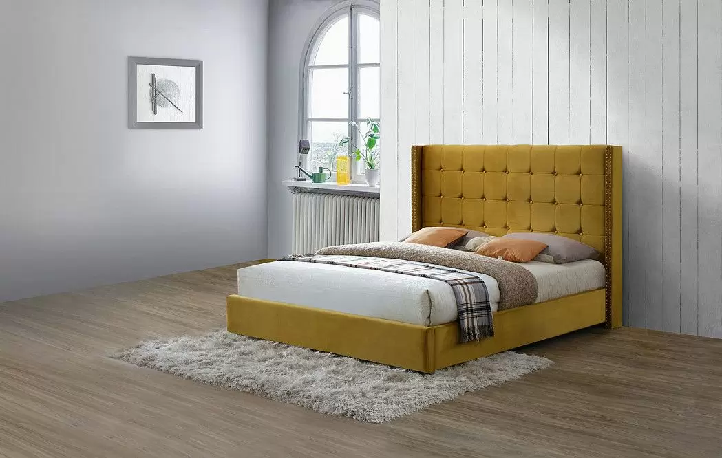 Кровать с подъемным механизмом Vivien, желтый - фото 3