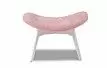Кресло с оттоманкой Contour, розовый/белый