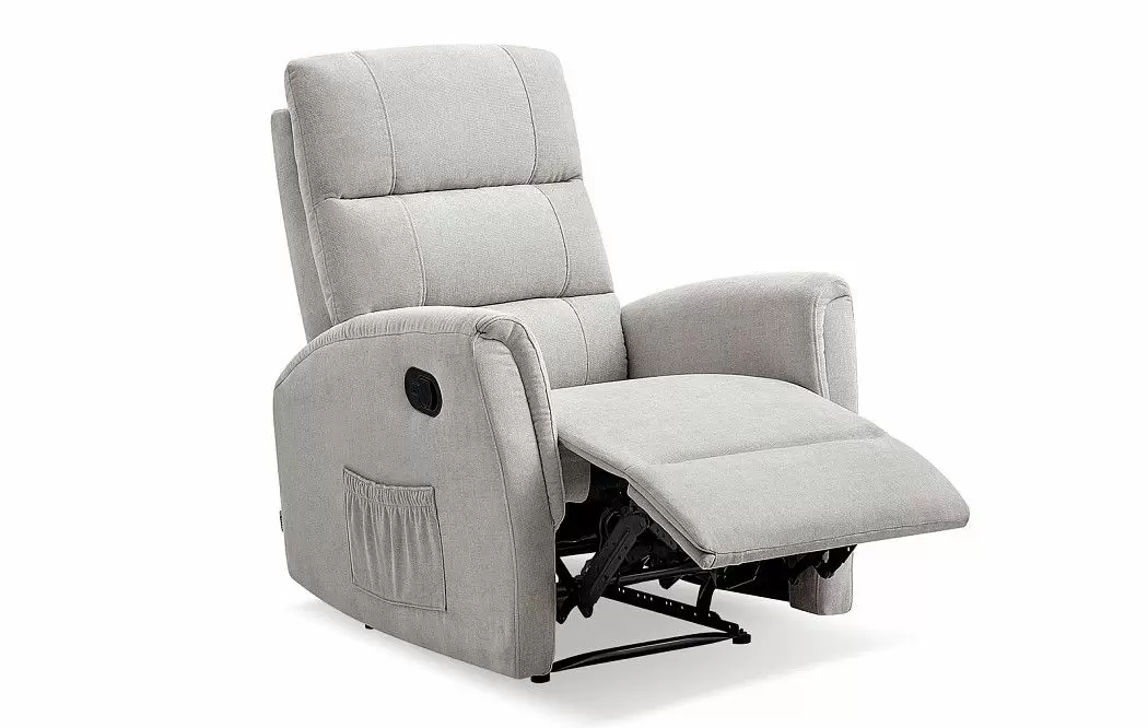 Кресло-реклайнер Siesta, серо-бежевый - фото 6