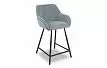 Стул полубарный Edwin, голубой пепел/черный