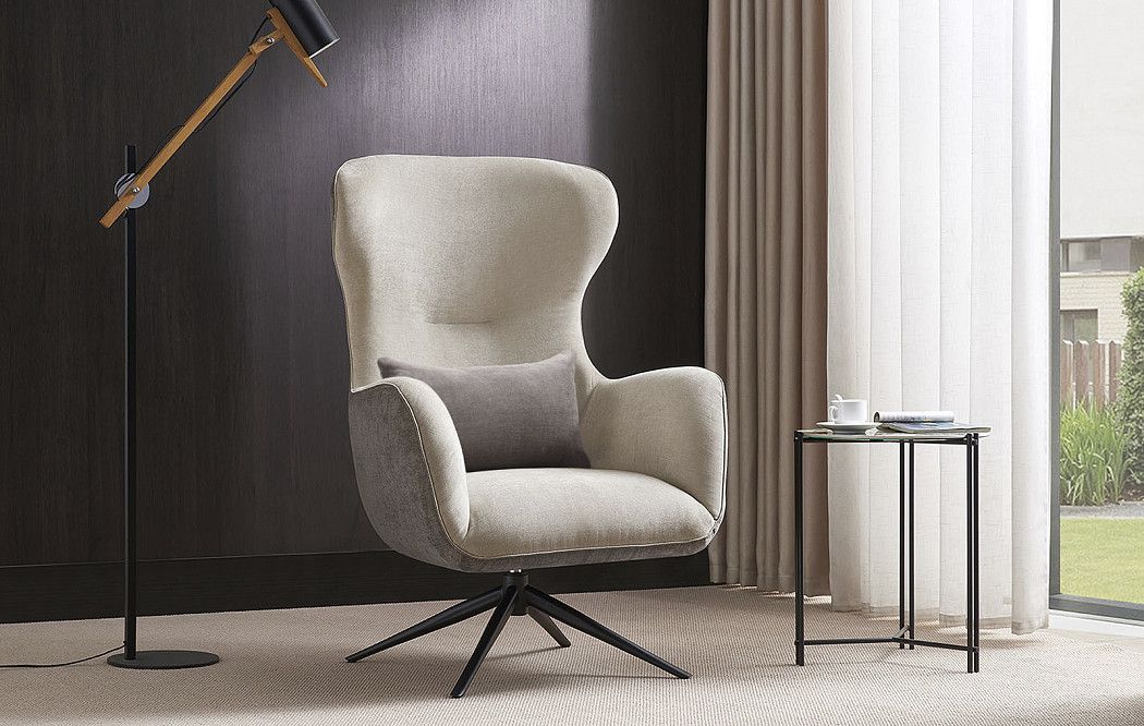 Кресло Lucille, бежевый/серо-коричневый - фото 10
