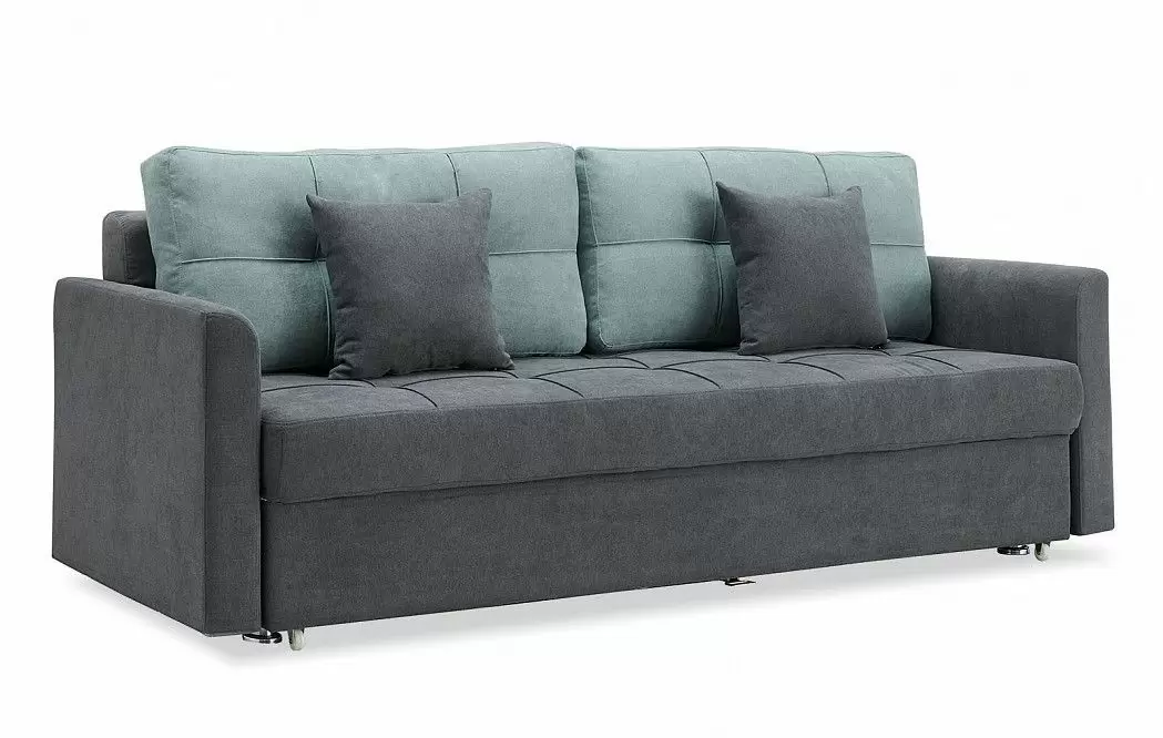Диван-кровать Jeffrey, цвет темно-серый/мята - фото 12
