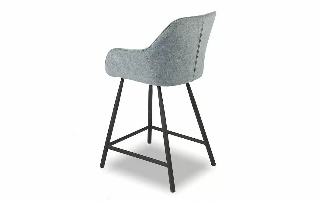 Стул полубарный Edwin, голубой пепел/черный - фото 8