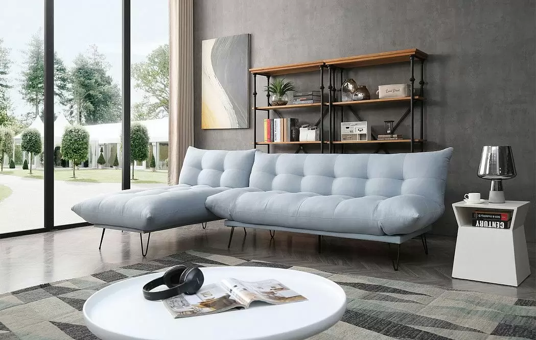 Диван-трансформер Savona раскладной угловой, голубой