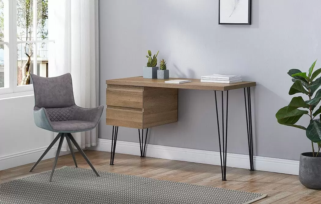 Стол письменный Novum, орех/черный - фото 2