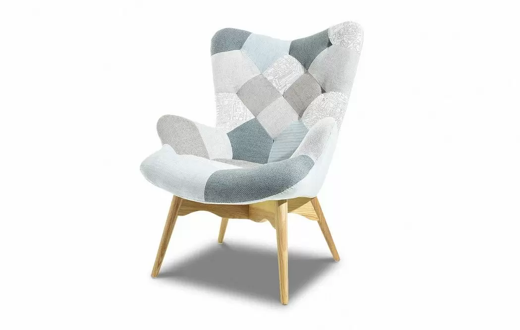 Кресло Contour, светлый пэчворк/ясень - фото 5