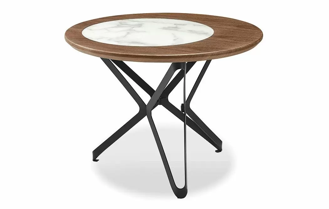 Стол журнальный Nicole (60), орех/керамика - фото 6