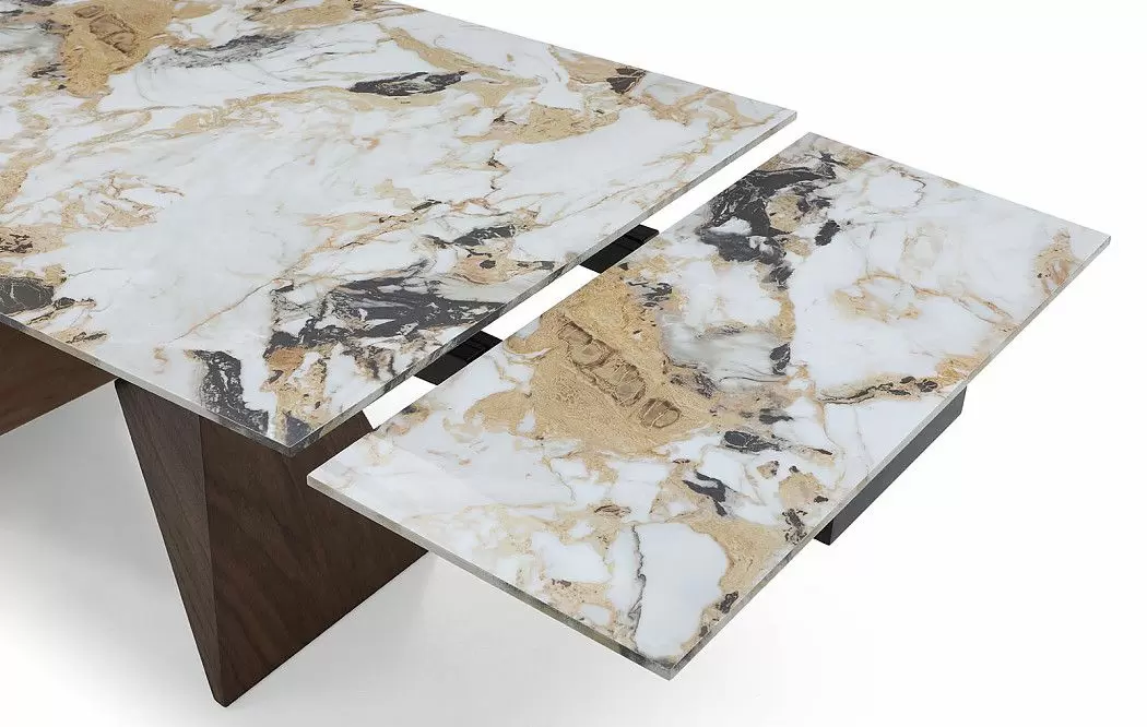 Стол раскладной Portofino 160-240, светлая керамика/орех - фото 10