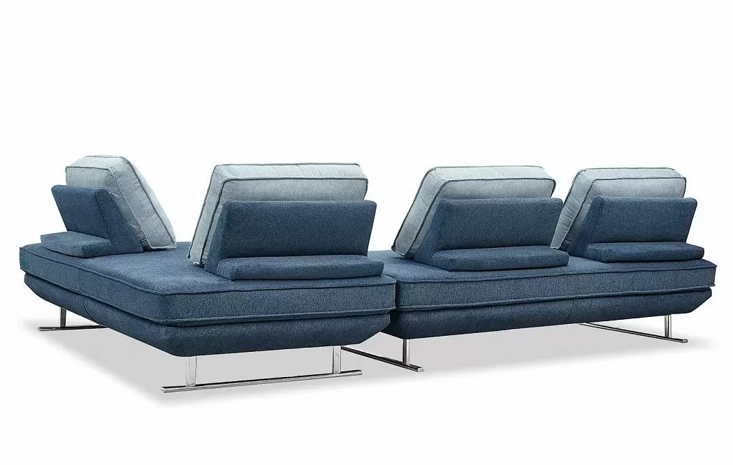 Диван-трансформер Bergamo угловой, темно-синий/бирюзовый - фото 8