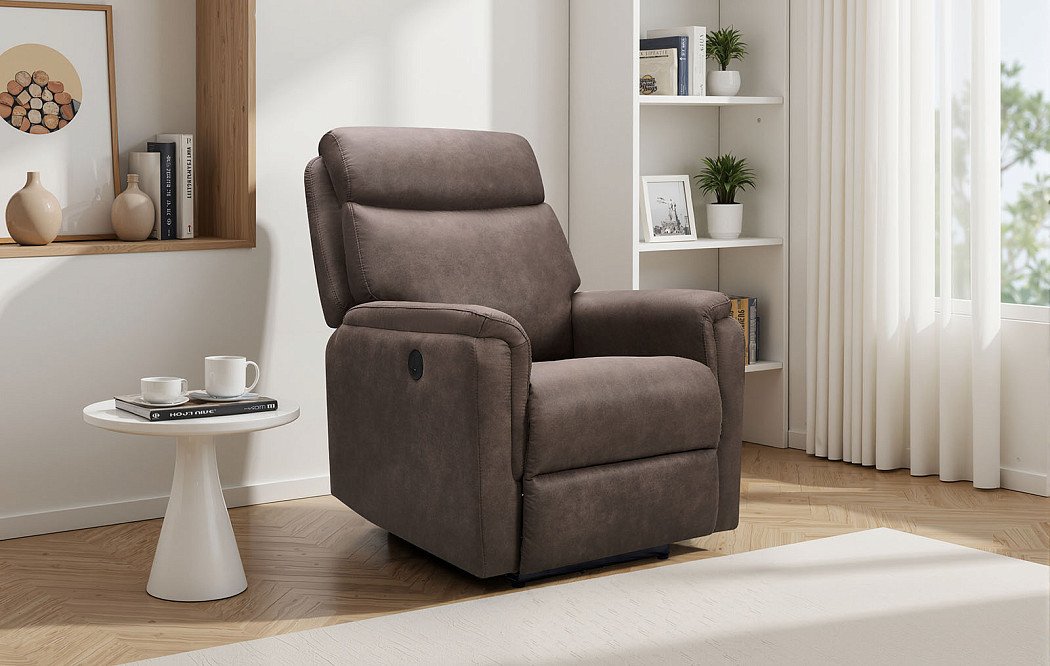 Кресло-реклайнер Stanley, коричневый - фото 3