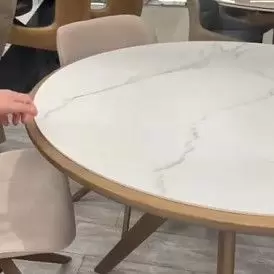 Стол Tango 120, светлая керамика/орех