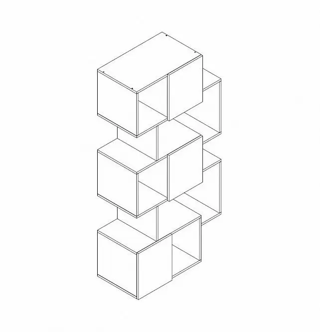 Стеллаж Palo Walnut, орех/серая полка - фото 5