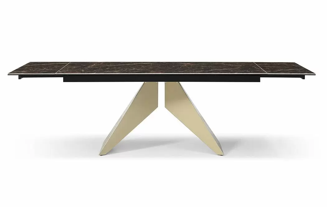 Стол раскладной Luxor 160-240, коричневая керамика/шампань - фото 11