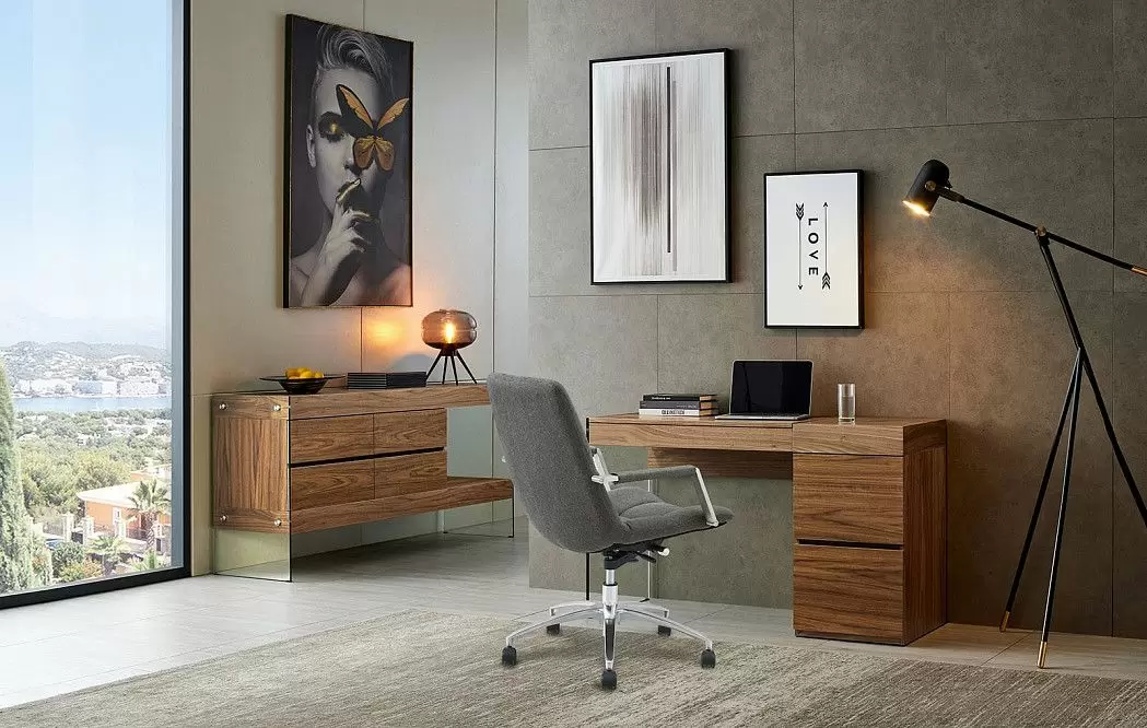 Столик с зеркалом Orion, американский орех - фото 4