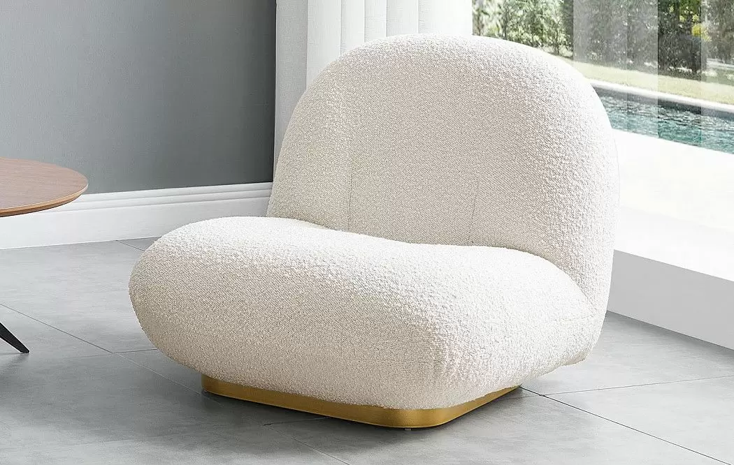 Кресло Cloud, слоновая кость/золото