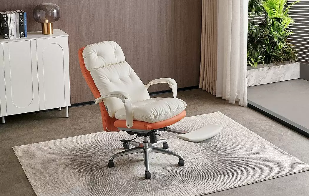 Кресло Level, кремовый/оранжевый - фото 3