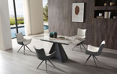 Стол Granada + 4 бежевых кресла Jess