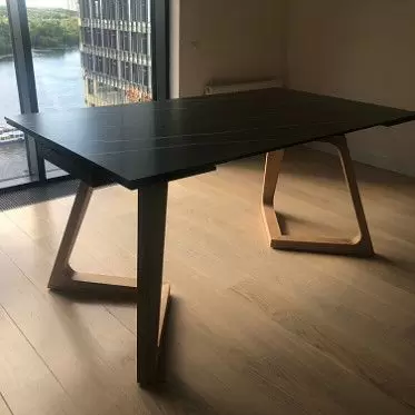 Стол раскладной Sorrento 180-240, черная керамика/ясень