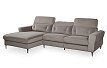 Диван-реклайнер Adeline угловой (левый), серо-коричневый