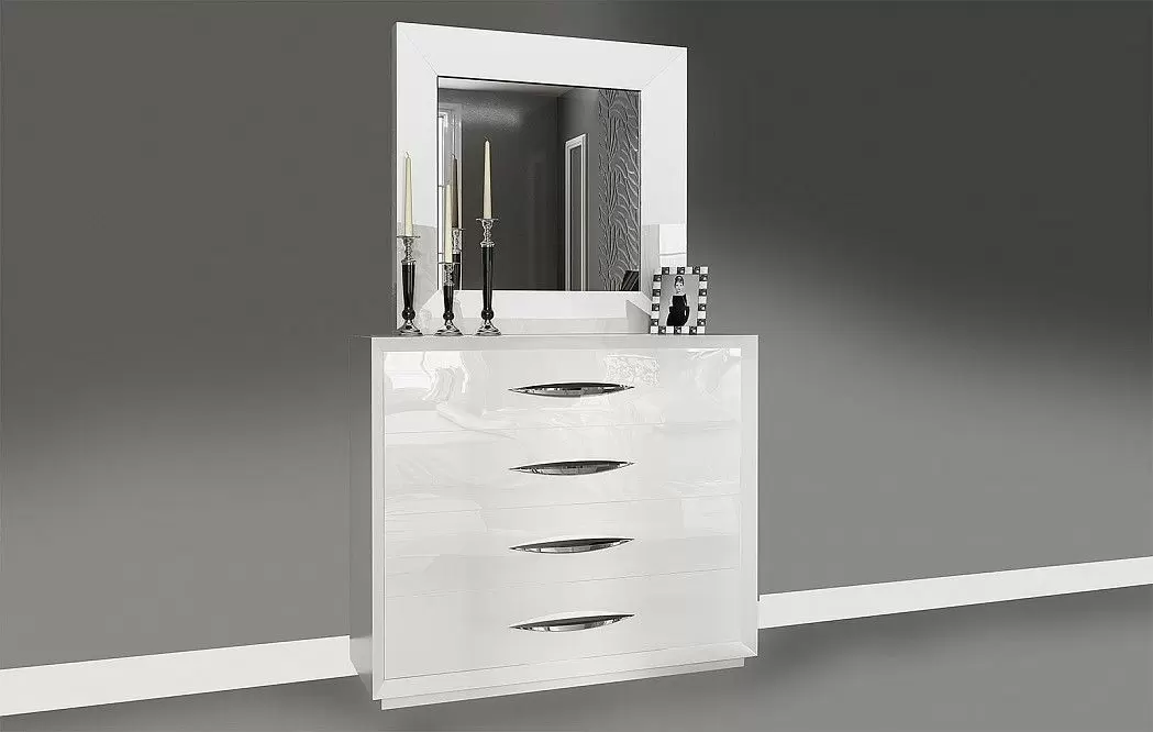 Комод с зеркалом Dominicana (комплект), белый