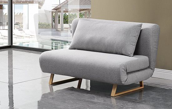 Диван-кровать Rosy 2-х местный, серый/без принта