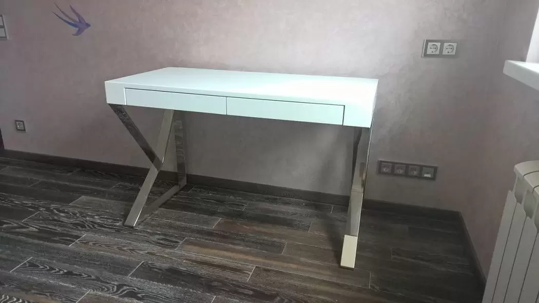 Стол письменный Edgar (2 ящика), белый - фото 10