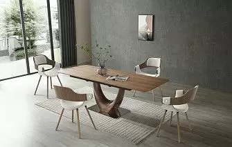 Стол Rimini + 4 кремовых стула Jody