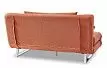 Диван-кровать Rosy 3-х местный, папайя/хром