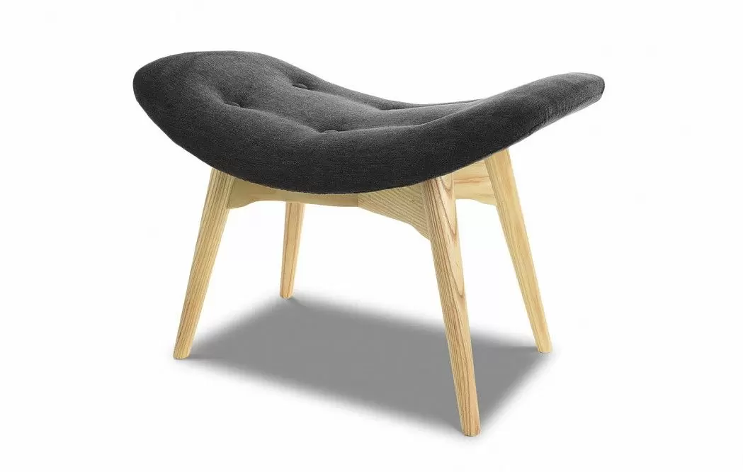 Кресло с оттоманкой Contour, графит/ясень - фото 10