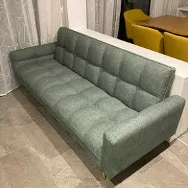 Диван-кровать Madrid, желтый/золотые ножки