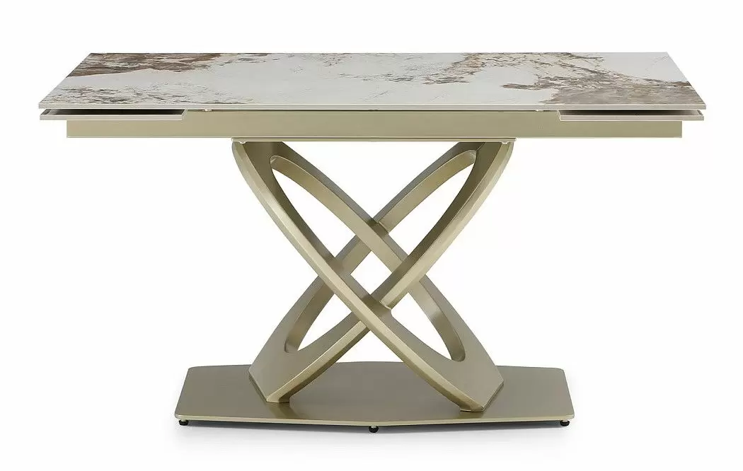 Стол раскладной Luisa 140-200, светлая керамика/шампань - фото 4