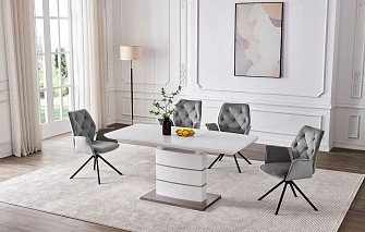 Стол Verona Glass + 4 стула Estella